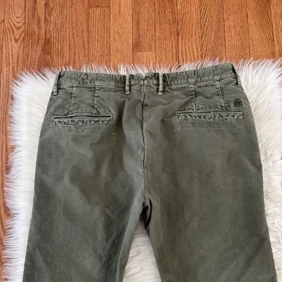 Incotex Pants Men’s 36X32 Army Green Slim Fit Tricochino Utility Trousers $410